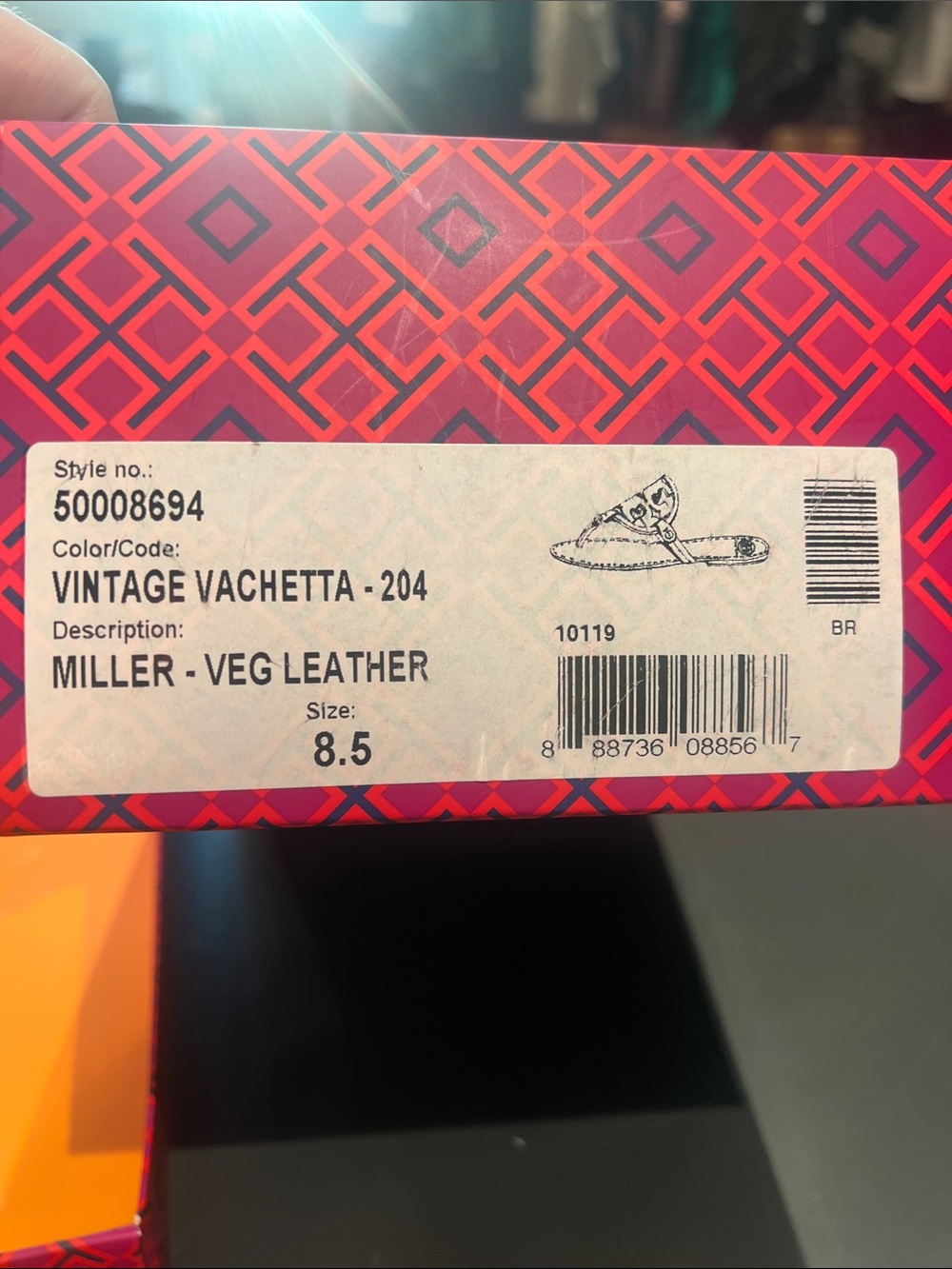 Tory Burch Miller Vegan Leather Logo Thong Sandals — color Vintage Vachetta - Picture 2 of 6